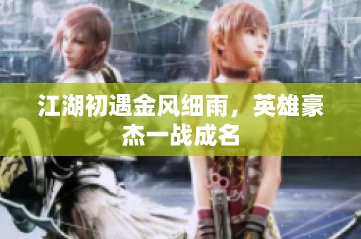 江湖初遇金风细雨，英雄豪杰一战成名