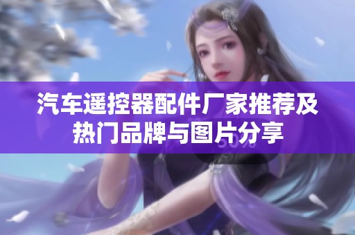 汽车遥控器配件厂家推荐及热门品牌与图片分享