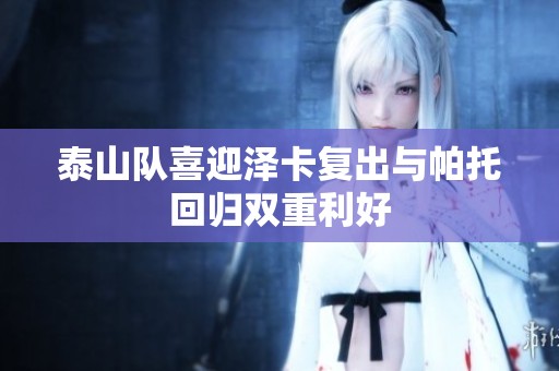 泰山队喜迎泽卡复出与帕托回归双重利好
