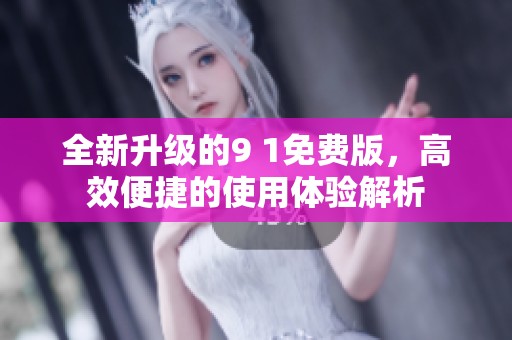 全新升级的9 1免费版，高效便捷的使用体验解析
