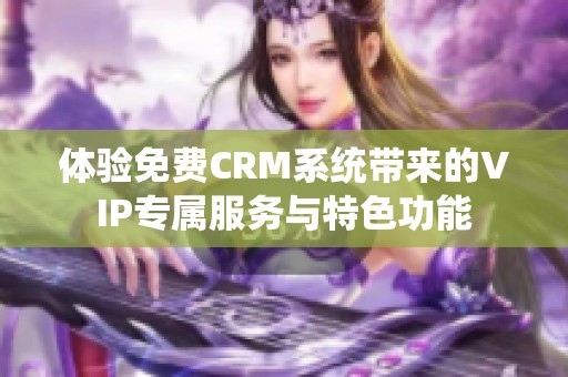 体验免费CRM系统带来的VIP专属服务与特色功能