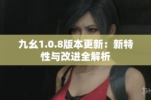 九幺1.0.8版本更新：新特性与改进全解析