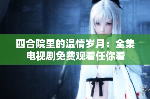 四合院里的温情岁月：全集电视剧免费观看任你看