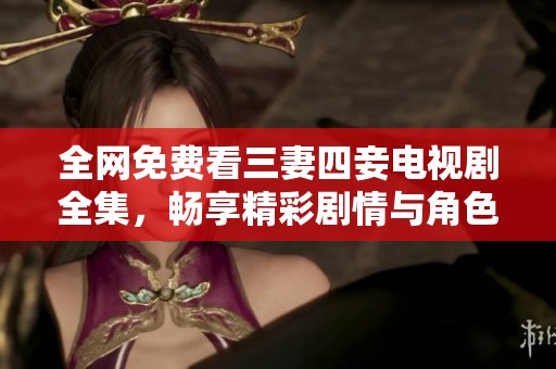 全网免费看三妻四妾电视剧全集，畅享精彩剧情与角色魅力