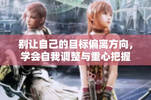 别让自己的目标偏离方向，学会自我调整与重心把握