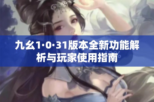 九幺1·0·31版本全新功能解析与玩家使用指南