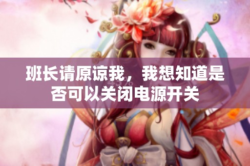 班长请原谅我，我想知道是否可以关闭电源开关