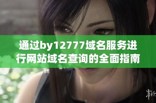 通过by12777域名服务进行网站域名查询的全面指南