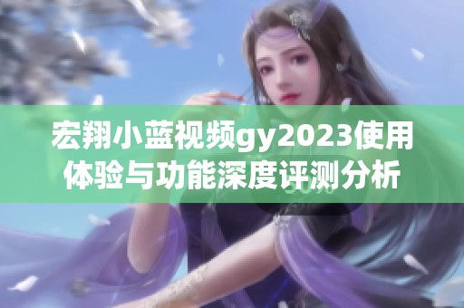 宏翔小蓝视频gy2023使用体验与功能深度评测分析