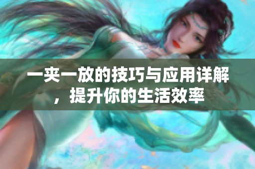 一夹一放的技巧与应用详解，提升你的生活效率