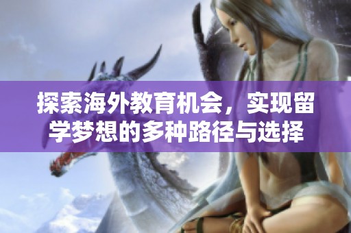 探索海外教育机会，实现留学梦想的多种路径与选择