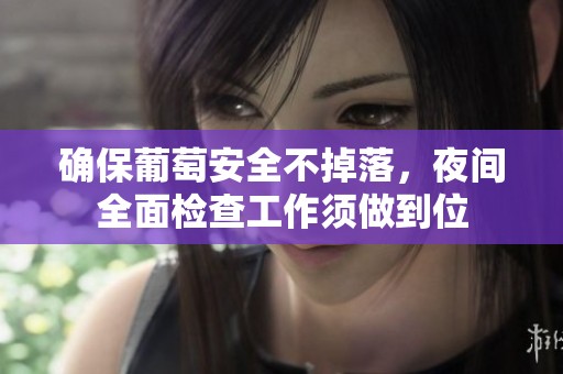 确保葡萄安全不掉落，夜间全面检查工作须做到位
