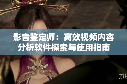 影音鉴定师：高效视频内容分析软件探索与使用指南