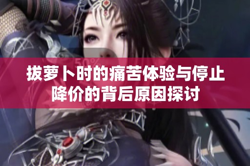 拔萝卜时的痛苦体验与停止降价的背后原因探讨