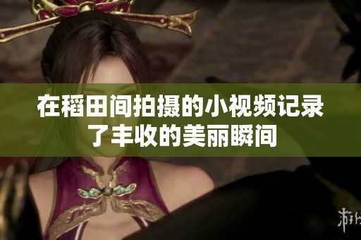在稻田间拍摄的小视频记录了丰收的美丽瞬间