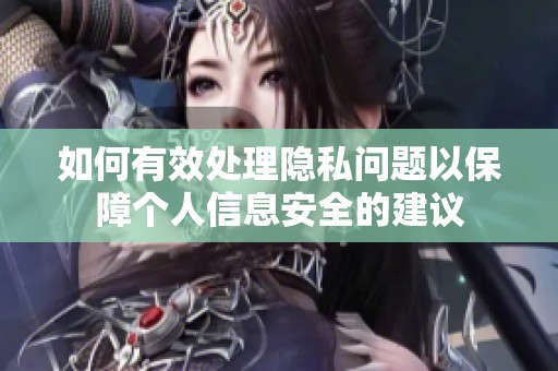 如何有效处理隐私问题以保障个人信息安全的建议
