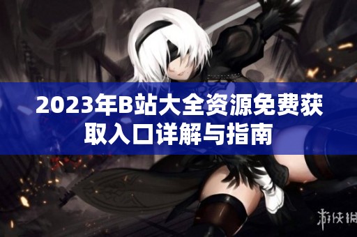 2023年B站大全资源免费获取入口详解与指南