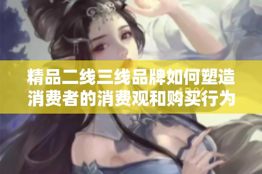精品二线三线品牌如何塑造消费者的消费观和购买行为
