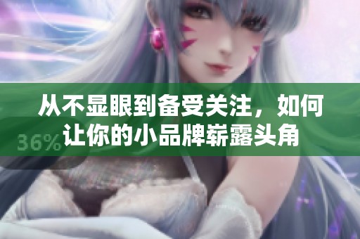 从不显眼到备受关注，如何让你的小品牌崭露头角