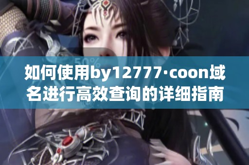 如何使用by12777·coon域名进行高效查询的详细指南