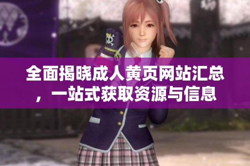 全面揭晓成人黄页网站汇总，一站式获取资源与信息