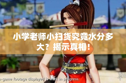 小学老师小扫货究竟水分多大？揭示真相！