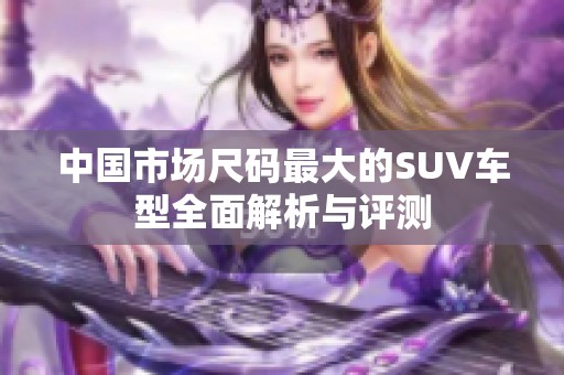 中国市场尺码最大的SUV车型全面解析与评测