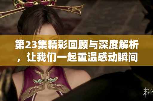 第23集精彩回顾与深度解析，让我们一起重温感动瞬间