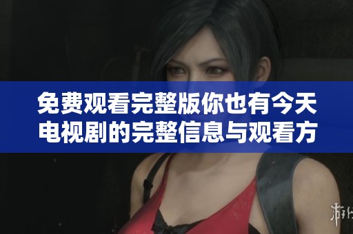 免费观看完整版你也有今天电视剧的完整信息与观看方式揭秘