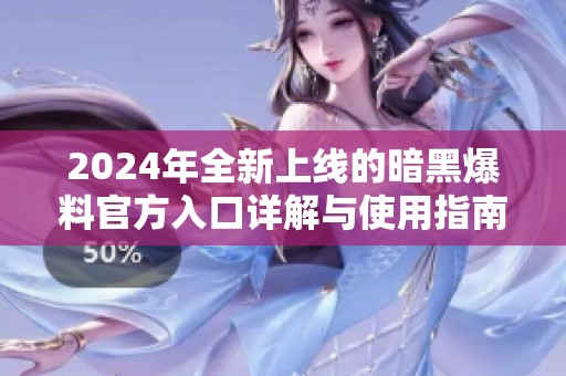 2024年全新上线的暗黑爆料官方入口详解与使用指南