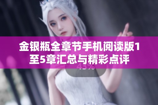 金银瓶全章节手机阅读版1至5章汇总与精彩点评