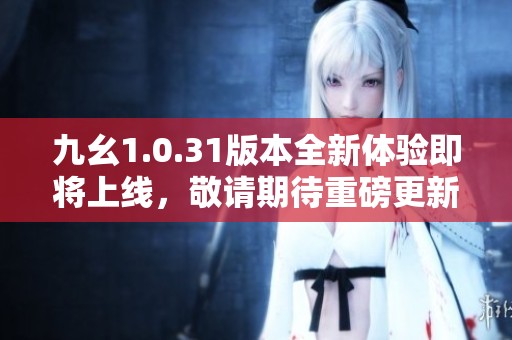 九幺1.0.31版本全新体验即将上线，敬请期待重磅更新!