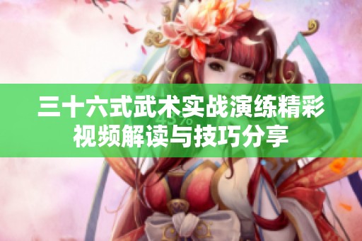 三十六式武术实战演练精彩视频解读与技巧分享