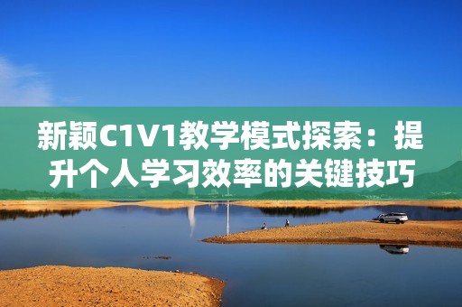 新颖C1V1教学模式探索：提升个人学习效率的关键技巧