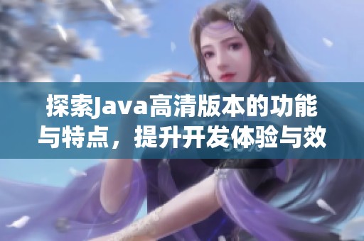 探索Java高清版本的功能与特点，提升开发体验与效率