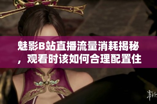魅影B站直播流量消耗揭秘，观看时该如何合理配置住宿网络