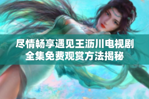 尽情畅享遇见王沥川电视剧全集免费观赏方法揭秘