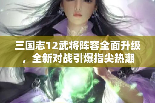 三国志12武将阵容全面升级，全新对战引爆指尖热潮