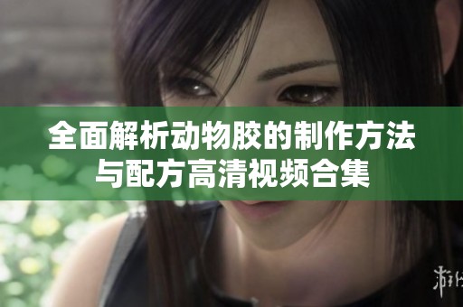 全面解析动物胶的制作方法与配方高清视频合集