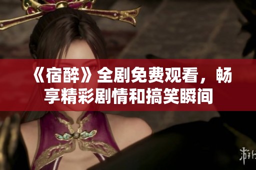 《宿醉》全剧免费观看，畅享精彩剧情和搞笑瞬间
