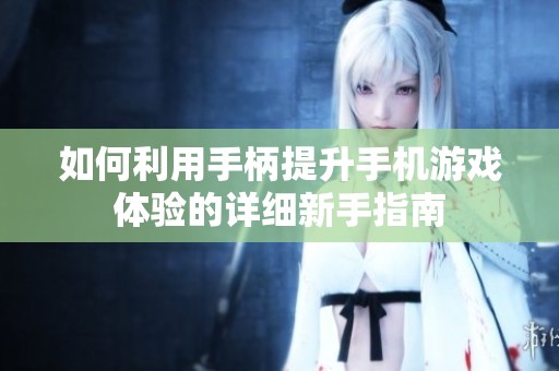 如何利用手柄提升手机游戏体验的详细新手指南