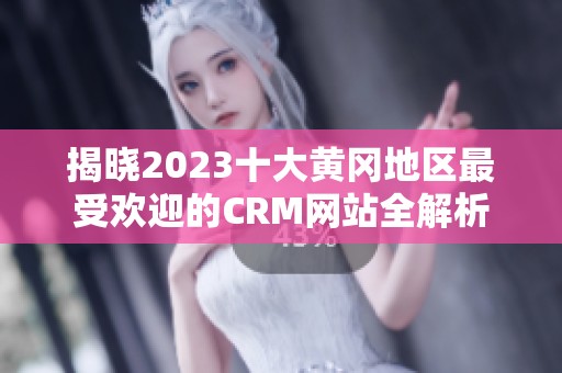 揭晓2023十大黄冈地区最受欢迎的CRM网站全解析
