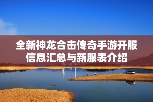 全新神龙合击传奇手游开服信息汇总与新服表介绍