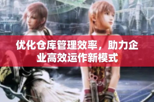 优化仓库管理效率，助力企业高效运作新模式