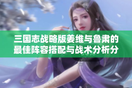 三国志战略版姜维与鲁肃的最佳阵容搭配与战术分析分享