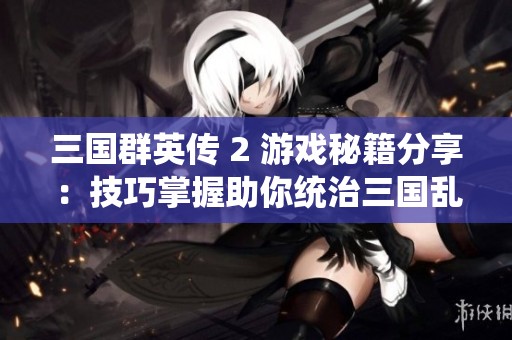 三国群英传 2 游戏秘籍分享：技巧掌握助你统治三国乱世