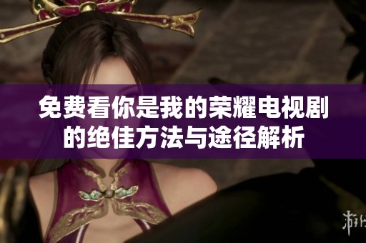 免费看你是我的荣耀电视剧的绝佳方法与途径解析