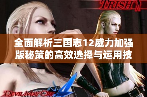 全面解析三国志12威力加强版秘策的高效选择与运用技巧