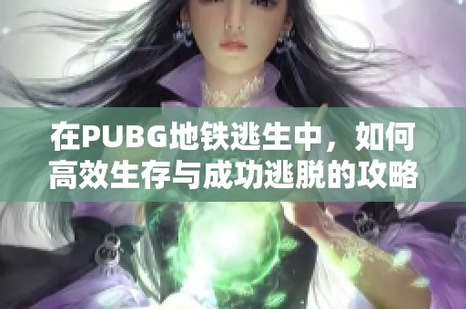 在PUBG地铁逃生中，如何高效生存与成功逃脱的攻略分享