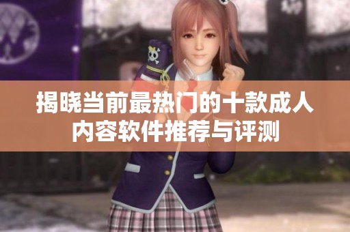 揭晓当前最热门的十款成人内容软件推荐与评测